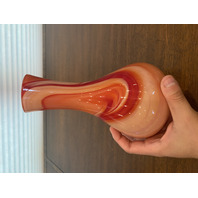 STUNNING VTG CARLO MORETTI? Multicolored Blended Pattern Art Glass Vase 8.75"H