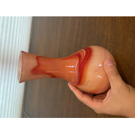 STUNNING VTG CARLO MORETTI? Multicolored Blended Pattern Art Glass Vase 8.75"H