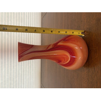 STUNNING VTG CARLO MORETTI? Multicolored Blended Pattern Art Glass Vase 8.75"H