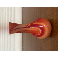 STUNNING VTG CARLO MORETTI? Multicolored Blended Pattern Art Glass Vase 8.75"H