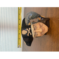 VINTAGE Royal Doulton LONG JOHN SILVER D6335 Character Porcelain Toby Mug 7.25"H