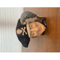 VINTAGE Royal Doulton LONG JOHN SILVER D6335 Character Porcelain Toby Mug 7.25"H