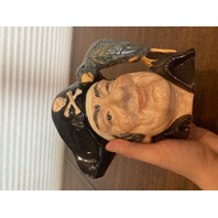 VINTAGE Royal Doulton LONG JOHN SILVER D6335 Character Porcelain Toby Mug 7.25"H