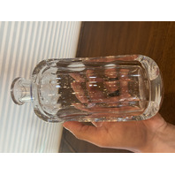 Orrefors SWEDEN Crystal Square Decanter W/Stopper #2508 SIGNED 10"H