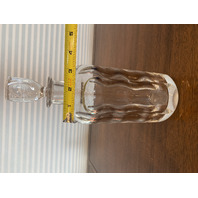 Orrefors SWEDEN Crystal Square Decanter W/Stopper #2508 SIGNED 10"H