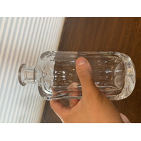 Orrefors SWEDEN Crystal Square Decanter W/Stopper #2508 SIGNED 10"H