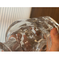 Orrefors SWEDEN Crystal Square Decanter W/Stopper #2508 SIGNED 10"H