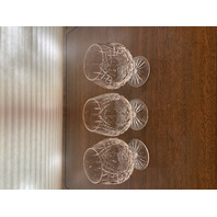 VTG SET(3) WATERFORD Crystal LISMORE Brandy Glasses SIGNED, IRELAND 5.25"H