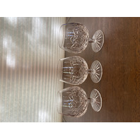 VTG SET(3) WATERFORD Crystal LISMORE Brandy Glasses SIGNED, IRELAND 5.25"H