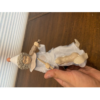 VTG MARIANNES PORCELAIN Clown W/Dog Glossy Porcelain Figurine 7.5"H