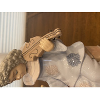 VTG MARIANNES PORCELAIN Clown W/Dog Glossy Porcelain Figurine 7.5"H