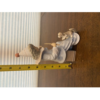 VTG MARIANNES PORCELAIN Clown W/Dog Glossy Porcelain Figurine 7.5"H