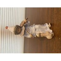 VTG MARIANNES PORCELAIN Clown W/Dog Glossy Porcelain Figurine 7.5"H