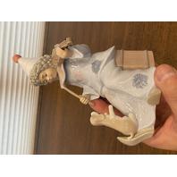 VTG MARIANNES PORCELAIN Clown W/Dog Glossy Porcelain Figurine 7.5"H