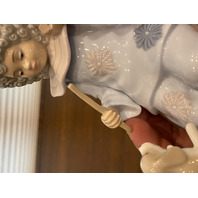 VTG MARIANNES PORCELAIN Clown W/Dog Glossy Porcelain Figurine 7.5"H