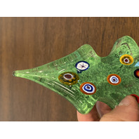 STUNNING MURANO Multicolored MILLEFIORI Christmas Tree Figurine 6.5"H