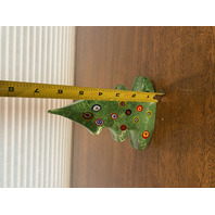 STUNNING MURANO Multicolored MILLEFIORI Christmas Tree Figurine 6.5"H