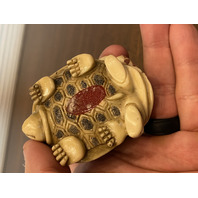 HIGHLY DETAILED VTG Japanese Hand Carved Men On Turtle Netsuke Figurine 2.75"H