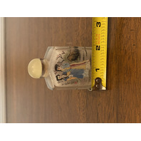 BEAUTIFUL VTG Chinese Reverse PAINTED Snuff Bottle "SHI NU" "JIAZI Year 3.5"H