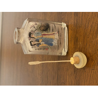 BEAUTIFUL VTG Chinese Reverse PAINTED Snuff Bottle "SHI NU" "JIAZI Year 3.5"H