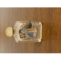 BEAUTIFUL VTG Chinese Reverse PAINTED Snuff Bottle "SHI NU" "JIAZI Year 3.5"H