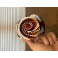 BEAUTIFUL VTG Multicolored Slag Glass UNIQUE DESIGN Basket 7'H