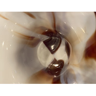 BEAUTIFUL VTG Multicolored Slag Glass UNIQUE DESIGN Basket 7'H