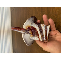 BEAUTIFUL VTG Multicolored Slag Glass UNIQUE DESIGN Basket 7'H