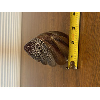 STUNNING VTG MURANO Spiral/Swirl Art Glass Paperweight W/Gold/Silver Specs 3.5"H