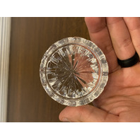 STUNNING VTG WATERFORD Crystal Starburst Paperweight, SIGNED 2.75"W