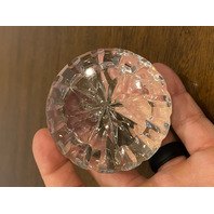 STUNNING VTG WATERFORD Crystal Starburst Paperweight, SIGNED 2.75"W