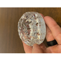 STUNNING VTG WATERFORD Crystal Starburst Paperweight, SIGNED 2.75"W
