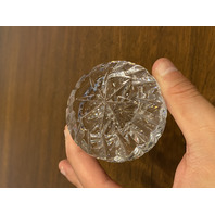 STUNNING VTG WATERFORD Crystal Starburst Paperweight, SIGNED 2.75"W