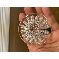 BEAUTIFUL VTG 2001 WATERFORD SOCIETY Crystal Trinket Box SIGNED 2.5"W