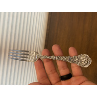 3 ANTIQUE GORHAM "VERSAILLES" STERLING SILVER COPYRIGHTED 1888 Forks 6.75"L