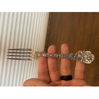 3 ANTIQUE GORHAM "VERSAILLES" STERLING SILVER COPYRIGHTED 1888 Forks 6.75"L