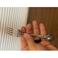 3 ANTIQUE GORHAM "VERSAILLES" STERLING SILVER COPYRIGHTED 1888 Forks 6.75"L