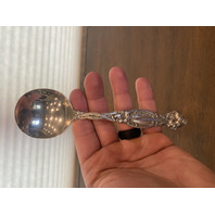 5 ANTIQUE INTERNATIONAL SILVER COMPANY "FRONTENAC" STERLING SILVER Spoons 6 7/8"