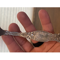 5 ANTIQUE INTERNATIONAL SILVER COMPANY "FRONTENAC" STERLING SILVER Spoons 6 7/8"