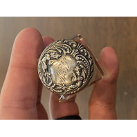 2 BEAUTIFUL VTG Glass/Crystal Square Inkwells W/Sterling Silver Lids 3"H, 1.5"H