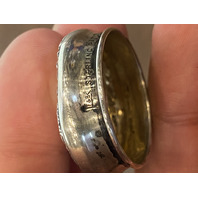 2 BEAUTIFUL VTG Glass/Crystal Square Inkwells W/Sterling Silver Lids 3"H, 1.5"H