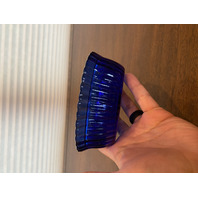 STUNNING VTG Westmoreland Cobalt Blue Nesting Cat Design Candy Dish 5.5"L