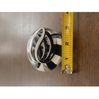 GORGEOUS TONY CRAY Black & White Abstract Swirl Art Glass Paperweight 3"W SIGNED