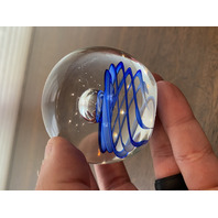 BEAUTIFUL Dynasty Gallery Heirloom Collectibles Blue Swirl Paperweight 2.25"H