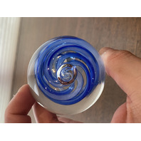BEAUTIFUL Dynasty Gallery Heirloom Collectibles Blue Swirl Paperweight 2.25"H