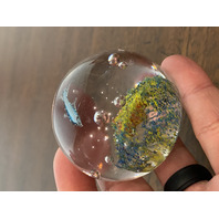 BEAUTIFUL Multicolored Underwater Sea Life Art Glass Paperweight 2"W