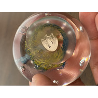 BEAUTIFUL Multicolored Underwater Sea Life Art Glass Paperweight 2"W