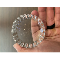 STUNNING VTG WATERFORD Crystal Monogram "PAT" Faceted Paperweight, SIGNED 3"W