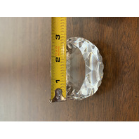 STUNNING VTG WATERFORD Crystal Monogram "PAT" Faceted Paperweight, SIGNED 3"W