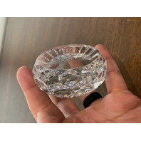 STUNNING VTG WATERFORD Crystal Monogram "PAT" Faceted Paperweight, SIGNED 3"W